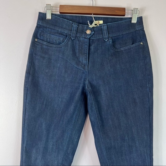 Anthropologie Leifsdottir Dark Denim Cropped Lace Up Jodhpur Riding Jeans 26 - Picture 3 of 12